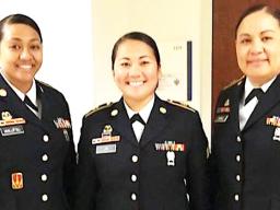 [l-r] Sgt Sailelagi Manu of Afonotele; Sgt Shanli Lin of Fagaitua; and Sgt Marcella Malufau of Futiga.