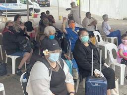 some of the passengers on the first repatriation flight to American Samoa