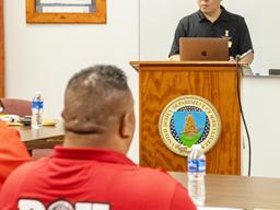 Dr. Jang Ho Kim speaking at ood safety training 