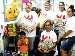Members of the American Samoa Community College student club X-Factorials visit the LBJ Hospital Pediatric Ward to share some Christmas cheer