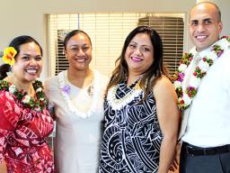  (l-r) attorney and president of the American Samoa Bar Association Lornalei Meredith, community members So’onafai Seloti and Alvina Savali, and Licensed Clinical Social Worker Adney Reid