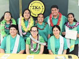 Officers and some members of the ASCC chapter of Sigma Delta Kappa,