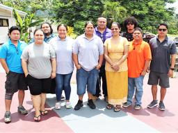 American Samoa Community College (ASCC) Chief Information Officer Mrs. Grace Tulafono-Asi (4th right) and her Management Information Systems team