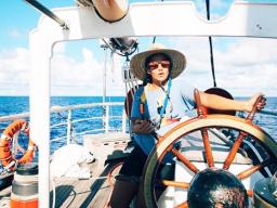 Casidhe “Cassie” Mahuka at the helm