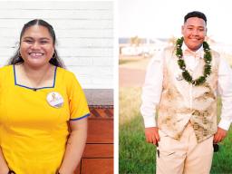 ASCC students Fouiamalo Luamanu (left) and Lawrence Talatau (right)