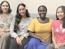 (l – r) Ms. Luiama Tofaeono, Ms. Naleigh Hudson, Ms. Evis Takubala and Ms. Pearl Munoz.