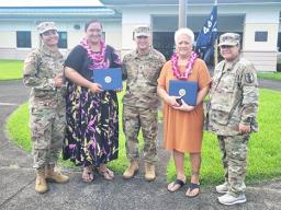a recent ceremony at the Army Reserve Center