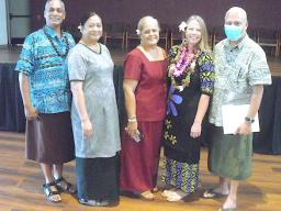 Accrediting team with ASCC staff