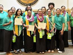 ASCC STUDENTS being inducted into Sigma Kappa Delta