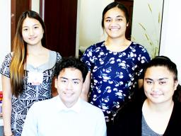 (left to right) Ms. Jean Paula Eseo, Mr. Paul Hans Leban, Ms. Precious Tavete and Ms. Merenita Setu.