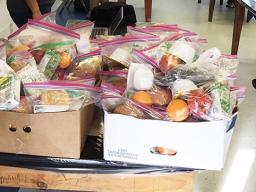 School Lunch program delivery to a public school classroom
