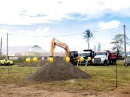 ground breaking on a new three-story ASDOE admin building