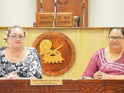 Catherine Aigamaua-Saelua (left) along with Dr. Roxanne Sua’ava Salave’a