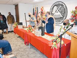  (L-R) Mayor Blangiardi, Governor Lemanu, Lt. Governor Josh Green, Rev. Elder Falelua Lafitaga