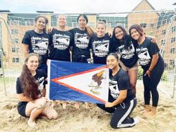 Team poses for a photo 