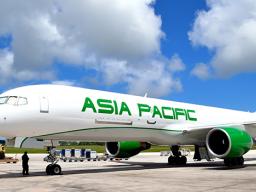 ASIA PACIFIC AIRLINES PLANE ON RUNWAY