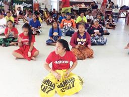 student participants at one of the educational centers for the ASDOE’s “A’oga Samoa I Alalafaga (ASIA)” summer program
