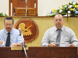 Chief Executive Office Wallon Young and senior official Ryan Tuatoo