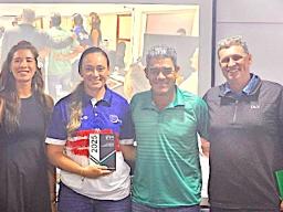 ASTA President Florence Wasko with award