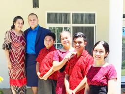 Chuck Leoto with his family