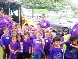 Little ones from Aua ECE, accompanied by their teachers