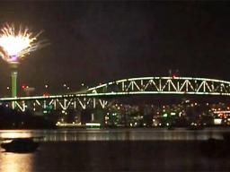Fireworks at Auckland's waterfront