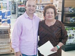 Congresswoman Aumua Amata with Joseph Toloa'i Ho Ching II.