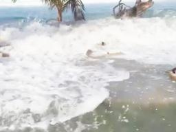 Water rising in Aunu'u, American Samoa