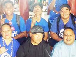 Some AYFS Matai’s football players, with their parents