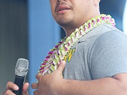 Guest speaker Keikiokalani Misipeka of Missouri Southern State University