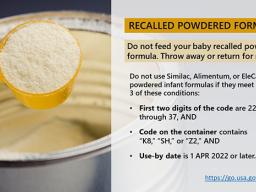 Baby formula recall announcement