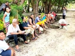 Manu'a clean up crew takes a break