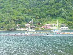 Fautasi race practice in Pago Pago harbor