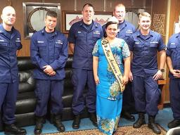 Miss American Samoa and USCG crew