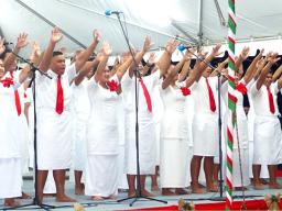 Members of Fagatogo Methodist Youth choir