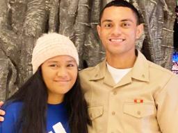 Toa o Samoa Ben Maulupe of Aua with his niece Christina Tase