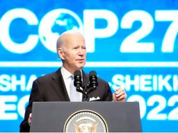 Biden speaking at COP27