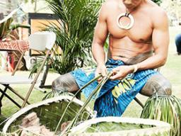 weaver making a basket