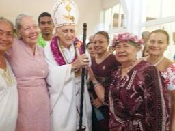 Bishop John Quinn Weitzel and local Catholics
