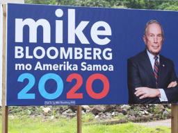 Mike Bloomberg campaign sign in American Samoa