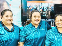 Bluesky employees at Laufou