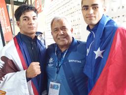 (ASBF), Paepaetele Mapu Jamias (center) with Jolando Taala (left ) Ato Leau Plodzicki Faoagali (right)