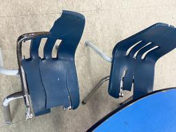 Broken chairs in Tafuna Elementary classroom