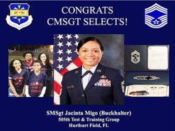 Photos of U.S. Air Force Senior Master Sergeant Jacinta Migo Buckhalter and family members