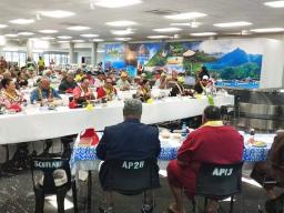 Newly renovated  Pago Pago International Airport Arrival Terminal during recent cabinet meeting