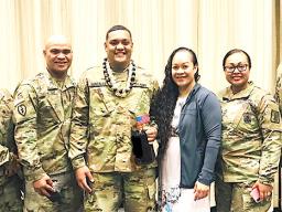 (l-r) SSG Pine, Lani; SFC Tuitoelau, Salamo; CPT Gonzales, Ricardo; SFC Leaupepe, Samantha; MSG McCall, Poumele; WO1 Lokeni, Lancelot. 