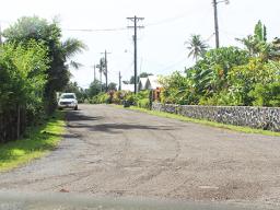 Cardinal Pio Road, one of the side roads in the Fatuoaiga and Ottoville area