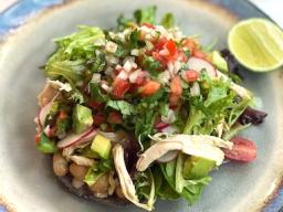 California-style chicken tostada