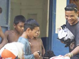 Children with smiles on their faces