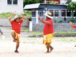 Players in the Co-Ed Cricket Challenge